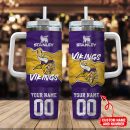 Minnesota Vikings NFL Custom Stanley Quencher 30oz-40oz Stainless Steel Tumbler Hot And Cold Tumbler