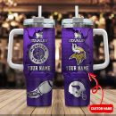 Minnesota Vikings NFL Metal Style Custom Stanley Quencher 30oz-40oz Stainless Steel Tumbler Hot And Cold Tumbler