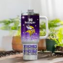 Minnesota Vikings NFL Glitter Custom Stanley Quencher 30oz-40oz Stainless Steel Tumbler Hot And Cold Tumbler