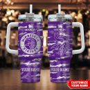 Minnesota Vikings NFL Camo Pattern Custom Stanley Quencher 30oz-40oz Stainless Steel Tumbler Hot And Cold Tumbler