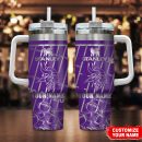 Minnesota Vikings NFL Silver Custom Stanley Quencher 30oz-40oz Stainless Steel Tumbler Hot And Cold Tumbler