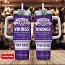 Minnesota Vikings NFL Bud Light Custom Stanley Quencher 30oz-40oz Stainless Steel Tumbler Hot And Cold Tumbler