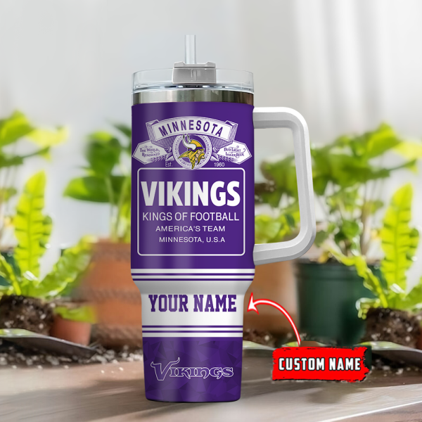 Minnesota Vikings NFL Bud Light Custom Stanley Quencher 30oz-40oz Stainless Steel Tumbler Hot And Cold Tumbler - Image 2