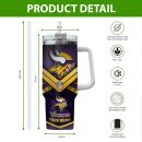 Minnesota Vikings NFL Custom Stanley Quencher 30oz-40oz Stainless Steel Tumbler Hot And Cold Tumbler