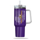 Minnesota Vikings NFL Custom Stanley Quencher 30oz-40oz Stainless Steel Tumbler Hot And Cold Tumbler