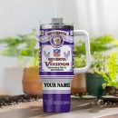 Minnesota Vikings NFL Custom Stanley Quencher 30oz-40oz Stainless Steel Tumbler Hot And Cold Tumbler