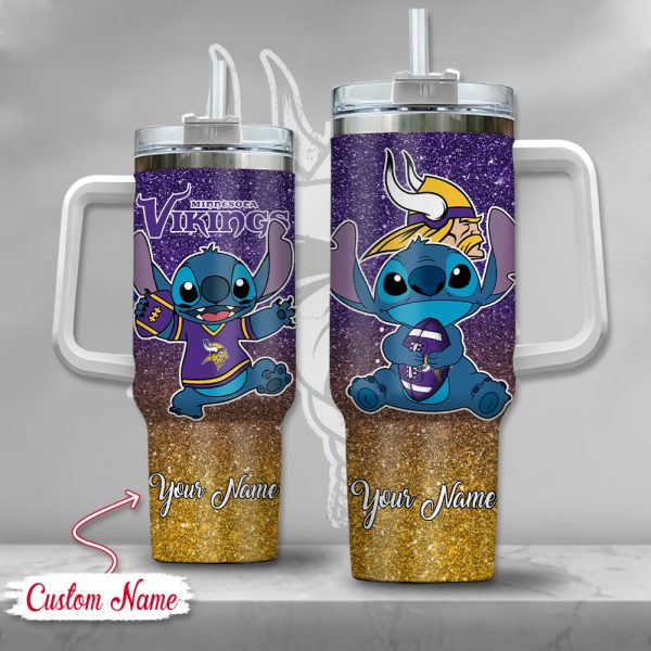 Minnesota Vikings NFL Custom Stanley Quencher 30oz-40oz Stainless Steel Tumbler Hot And Cold Tumbler