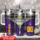 Minnesota Vikings NFL Custom Stanley Quencher 30oz-40oz Stainless Steel Tumbler Hot And Cold Tumbler