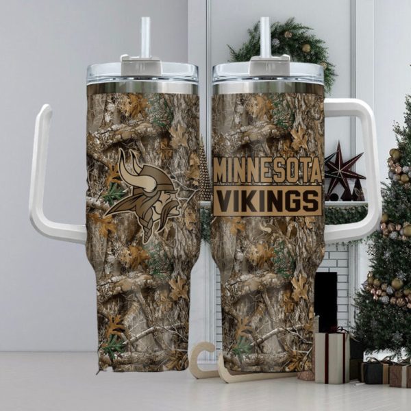 Minnesota Vikings NFL Custom Stanley Quencher 30oz-40oz Stainless Steel Tumbler Hot And Cold Tumbler