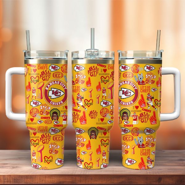 Kansas City Chiefs NFL Sports Custom Stanley Quencher 30oz-40oz Stainless Steel Tumbler Hot And Cold Tumbler