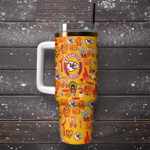 Kansas City Chiefs NFL Sports Custom Stanley Quencher 30oz-40oz Stainless Steel Tumbler Hot And Cold Tumbler - Image 2