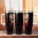 Kansas City Chiefs NFL Sports X Skull Custom Stanley Quencher 30oz-40oz Stainless Steel Tumbler Hot And Cold Tumbler