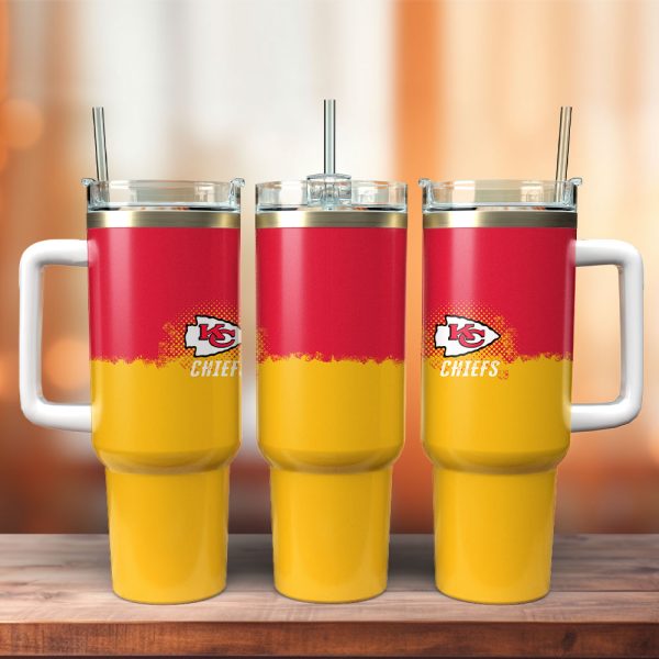 Kansas City Chiefs NFL Custom Stanley Quencher 30oz-40oz Stainless Steel Tumbler Hot And Cold Tumbler