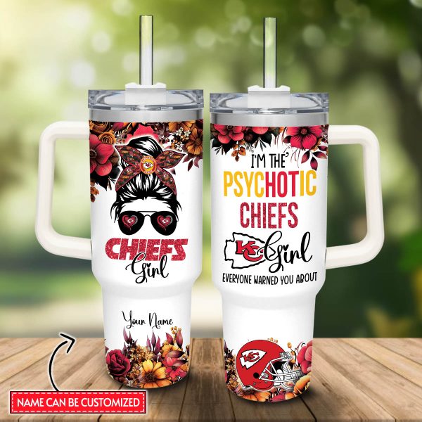 Kansas City Chiefs NFL Custom Stanley Quencher 30oz-40oz Stainless Steel Tumbler Hot And Cold Tumbler