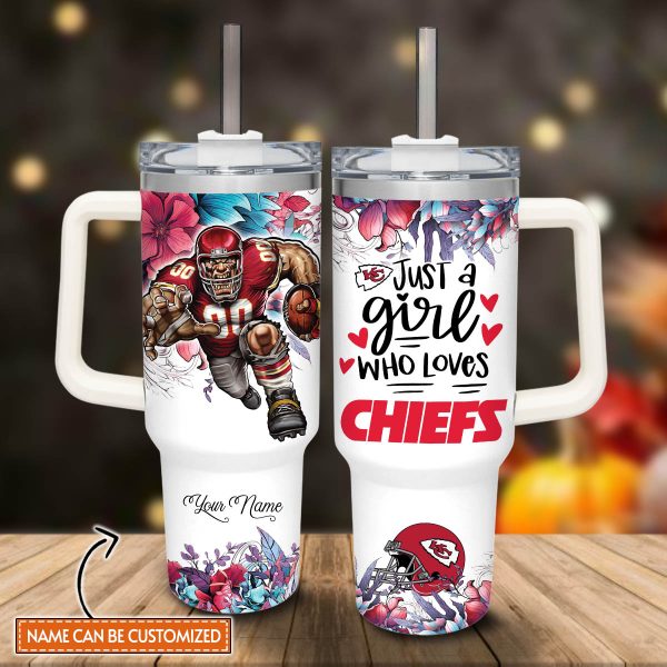 Kansas City Chiefs NFL Custom Stanley Quencher 30oz-40oz Stainless Steel Tumbler Hot And Cold Tumbler