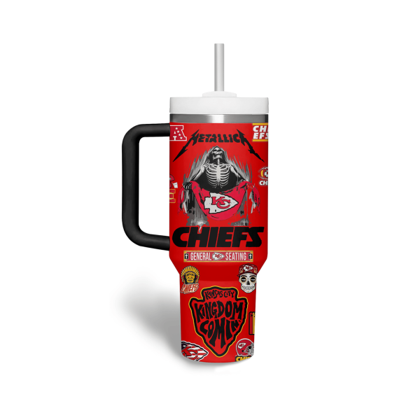 Kansas City Chiefs NFL Custom Stanley Quencher 30oz-40oz Stainless Steel Tumbler Hot And Cold Tumbler - Image 2