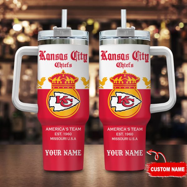 Kansas City Chiefs NFL Corona Extra Custom Stanley Quencher 30oz-40oz Stainless Steel Tumbler Hot And Cold Tumbler