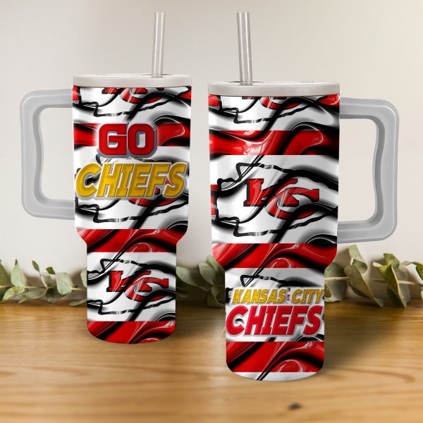 Kansas City Chiefs NFL Custom Stanley Quencher 30oz-40oz Stainless Steel