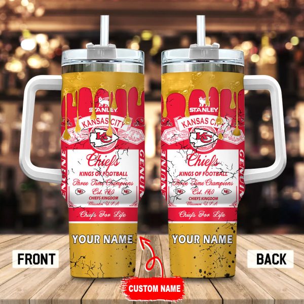 Kansas City Chiefs NFL Kings Of Football Custom Stanley Quencher 30oz-40oz Stainless Steel Tumbler Hot And Cold Tumbler