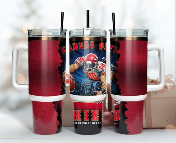 Kansas City Chiefs NFL Mascot Custom Stanley Quencher 30oz-40oz Stainless Steel Tumbler Hot And Cold Tumbler