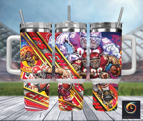 Kansas City Chiefs NFL Mascot Custom Stanley Quencher 30oz-40oz Stainless Steel Tumbler Hot And Cold Tumbler