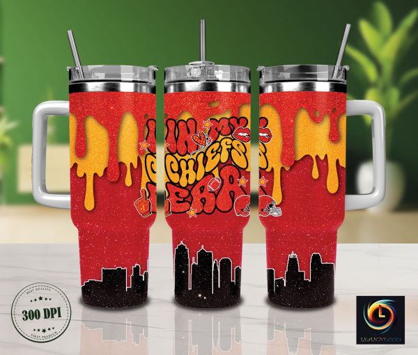 Kansas City Chiefs NFL Glitter Custom Stanley Quencher 30oz-40oz Stainless Steel Tumbler Hot And Cold Tumbler