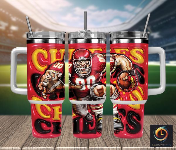 Kansas City Chiefs NFL Mascot Custom Stanley Quencher 30oz-40oz Stainless Steel Tumbler Hot And Cold Tumbler