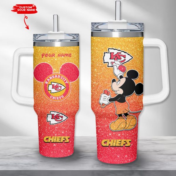 Kansas City Chiefs NFL Custom Stanley Quencher 30oz-40oz Stainless Steel Tumbler Hot And Cold Tumbler