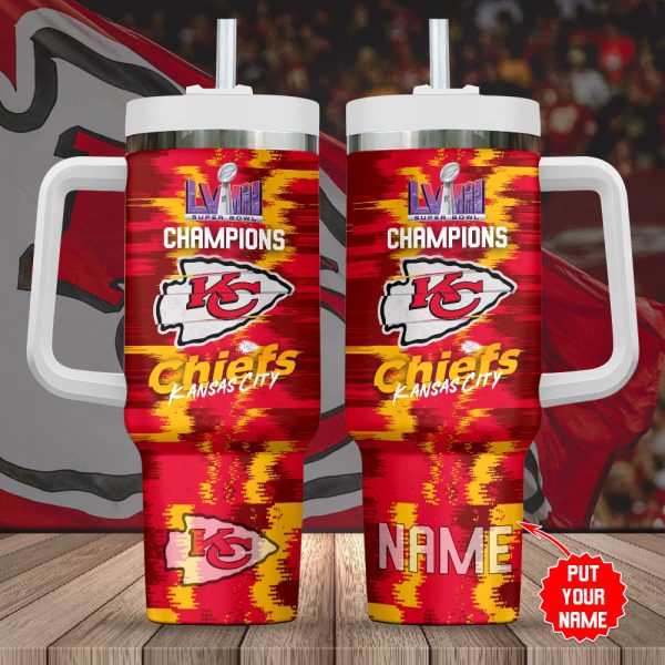 Kansas City Chiefs NFL Custom Stanley Quencher 30oz-40oz Stainless Steel Tumbler Hot And Cold Tumbler