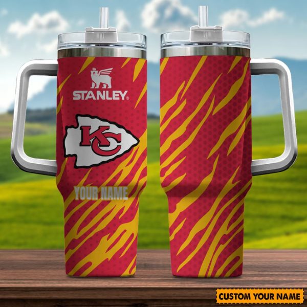Kansas City Chiefs NFL Custom Stanley Quencher 30oz-40oz Stainless Steel Tumbler Hot And Cold Tumbler