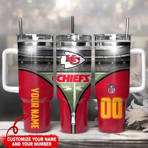 Kansas City Chiefs NFL Custom Stanley Quencher 30oz-40oz Stainless Steel Tumbler Hot And Cold Tumbler