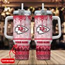 Kansas City Chiefs NFL Glitter Custom Stanley Quencher 30oz-40oz Stainless Steel Tumbler Hot And Cold Tumbler