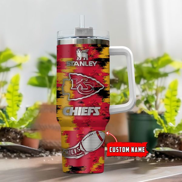 Kansas City Chiefs NFL Custom Stanley Quencher 30oz-40oz Stainless Steel Tumbler Hot And Cold Tumbler - Image 2