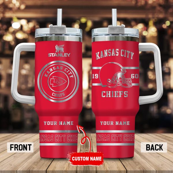 Kansas City Chiefs NFL Custom Stanley Quencher 30oz-40oz Stainless Steel Tumbler Hot And Cold Tumbler