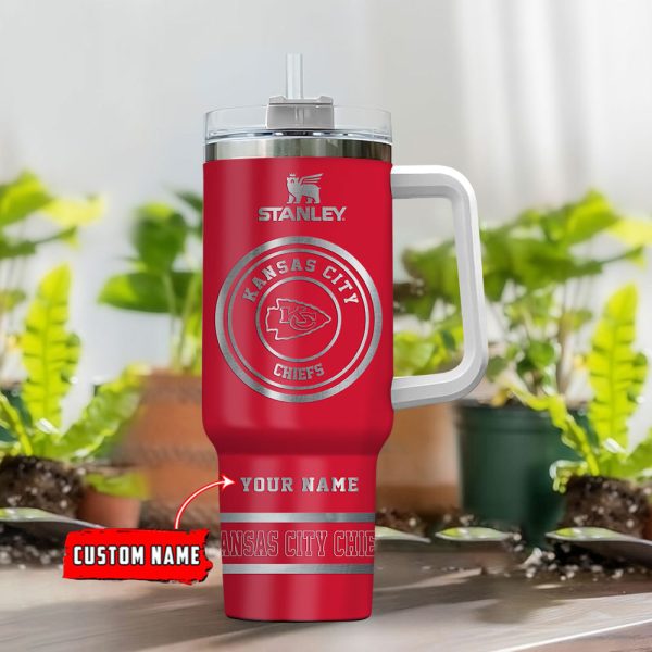 Kansas City Chiefs NFL Custom Stanley Quencher 30oz-40oz Stainless Steel Tumbler Hot And Cold Tumbler - Image 2
