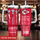 Kansas City Chiefs NFL Energy Nutrition Facts Custom Stanley Quencher 30oz-40oz Stainless Steel Tumbler Hot And Cold Tumbler