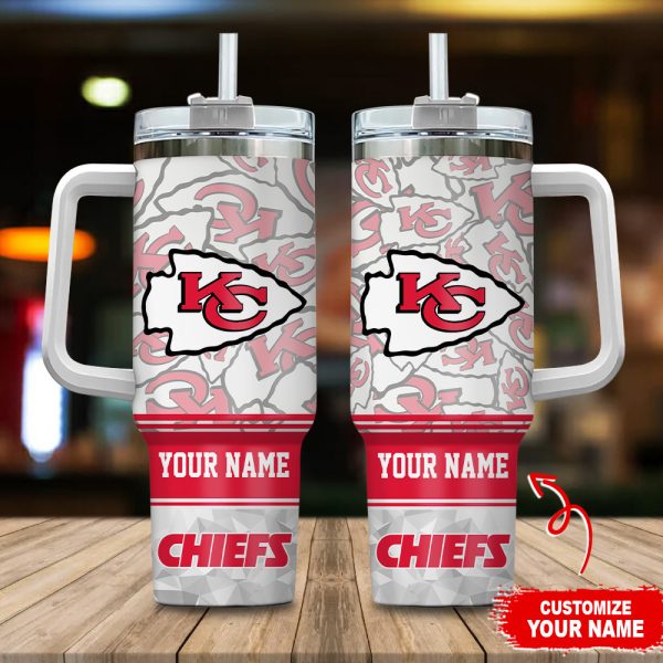 Kansas City Chiefs NFL Custom Stanley Quencher 30oz-40oz Stainless Steel Tumbler Hot And Cold Tumbler