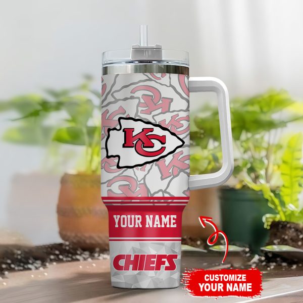 Kansas City Chiefs NFL Custom Stanley Quencher 30oz-40oz Stainless Steel Tumbler Hot And Cold Tumbler - Image 2