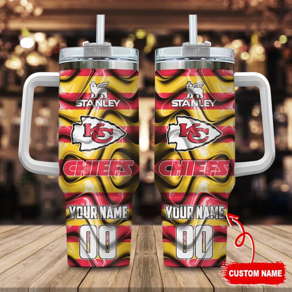Kansas City Chiefs NFL Custom Stanley Quencher 30oz-40oz Stainless Steel Tumbler Hot And Cold Tumbler