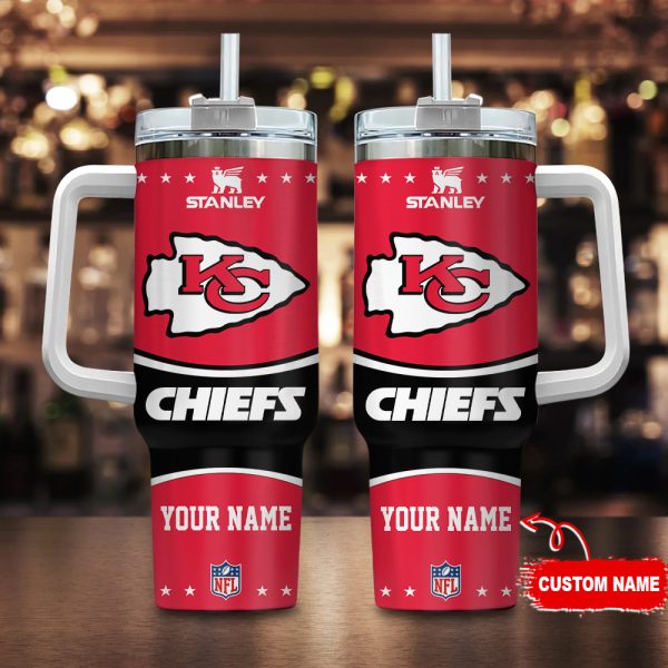 Kansas City Chiefs NFL Custom Stanley Quencher 30oz-40oz Stainless Steel Tumbler Hot And Cold Tumbler
