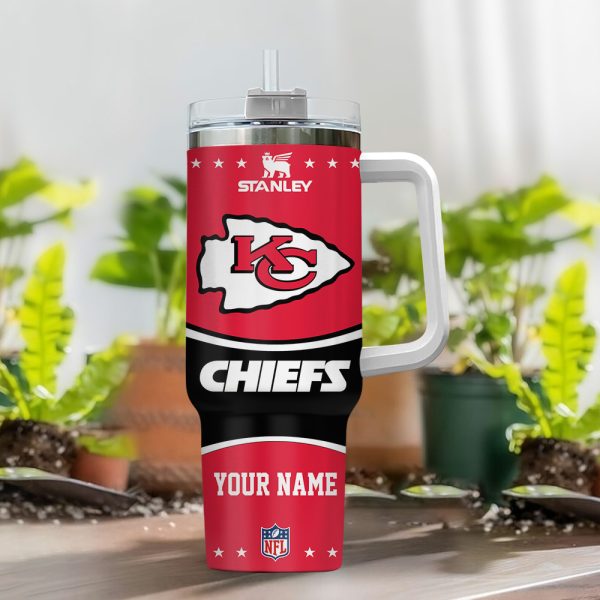 Kansas City Chiefs NFL Custom Stanley Quencher 30oz-40oz Stainless Steel Tumbler Hot And Cold Tumbler - Image 2