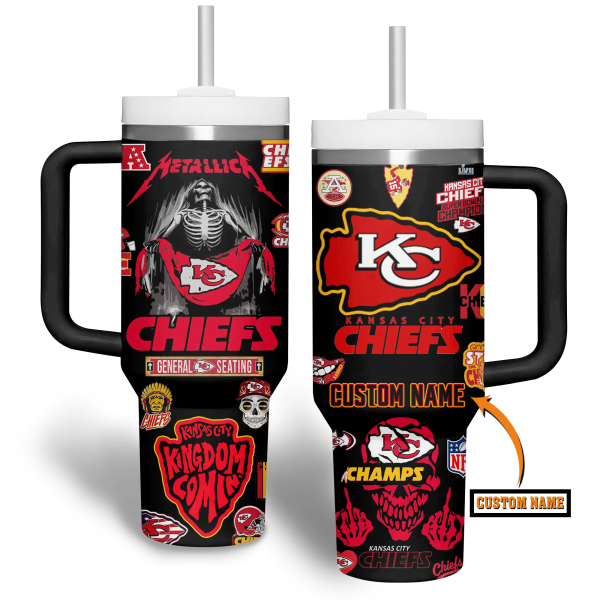 Kansas City Chiefs NFL Custom Stanley Quencher 30oz-40oz Stainless Steel Tumbler Hot And Cold Tumbler