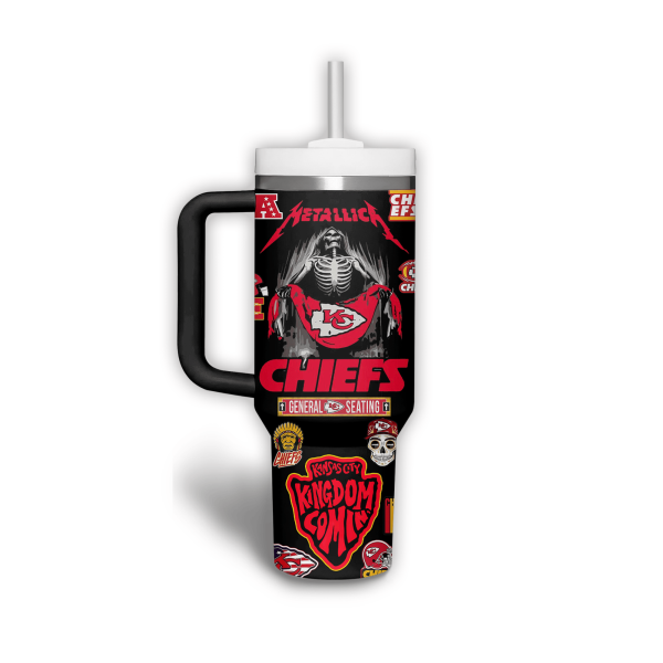 Kansas City Chiefs NFL Custom Stanley Quencher 30oz-40oz Stainless Steel Tumbler Hot And Cold Tumbler - Image 2