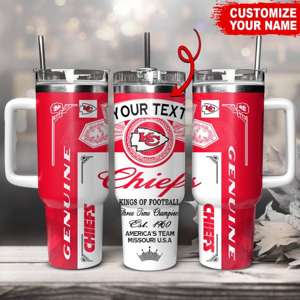 Kansas City Chiefs NFL Kings Of Football Custom Stanley Quencher 30oz-40oz Stainless Steel Tumbler Hot And Cold Tumbler