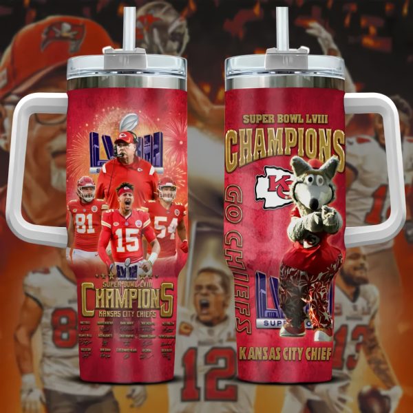 Kansas City Chiefs NFL Custom Stanley Quencher 30oz-40oz Stainless Steel Tumbler Hot And Cold Tumbler