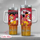 Kansas City Chiefs NFL Mickey Mouse Glitter Custom Stanley Quencher 30oz-40oz Stainless Steel Tumbler Hot And Cold Tumbler