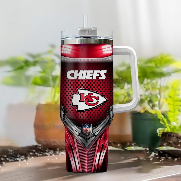 Kansas City Chiefs NFL Nutrition Facts Custom Stanley Quencher 30oz-40oz Stainless Steel Tumbler Hot And Cold Tumbler - Image 2