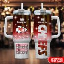 Kansas City Chiefs NFL Glitter Custom Stanley Quencher 30oz-40oz Stainless Steel Tumbler Hot And Cold Tumbler