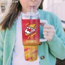 Kansas City Chiefs NFL Glitter Custom Stanley Quencher 30oz-40oz Stainless Steel Tumbler Hot And Cold Tumbler