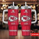 Kansas City Chiefs NFL 3D Logo Custom Stanley Quencher 30oz-40oz Stainless Steel Tumbler Hot And Cold Tumbler